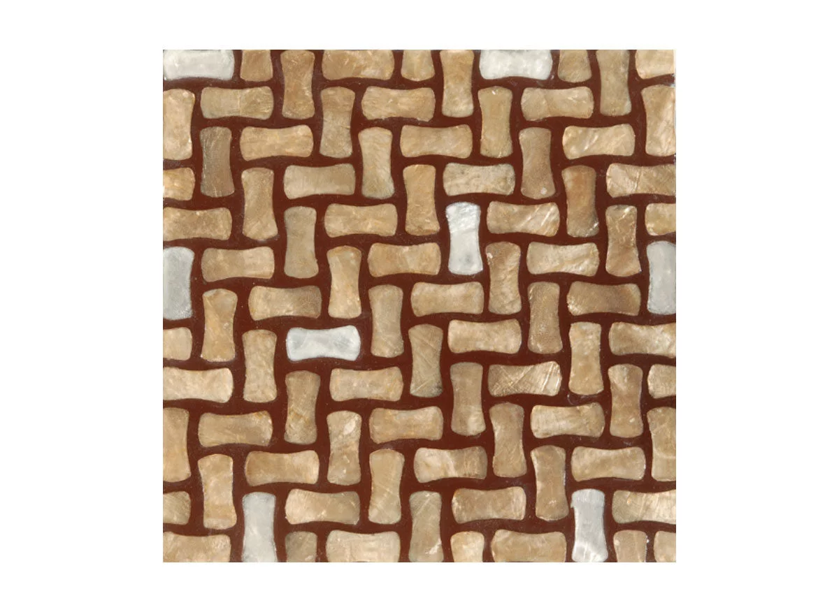 HMT Mop Pinctada (Gallery 2) Bone Shape Choco Brown Doğal Laminat Panel