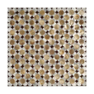 HMT Mop Pinctada (Gallery 2) Floral3 Choco Brown Combination Doğal Laminat Panel