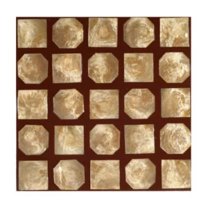 HMT Mop Pinctada (Gallery 2) Hexagon Square Brown Smoke Doğal Laminat Panel