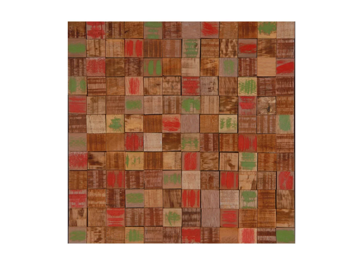 HMT Recycled Wood Manuel Shadow Red Doğal Laminat Panel