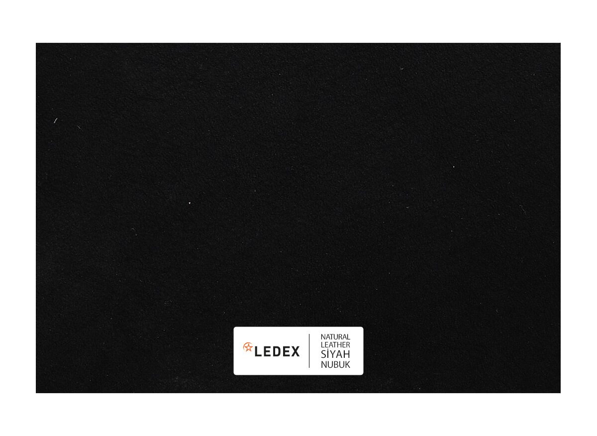 LEDEX Siyah Nubuk Döşemelik Doğal Deri Mobilya Kaplama