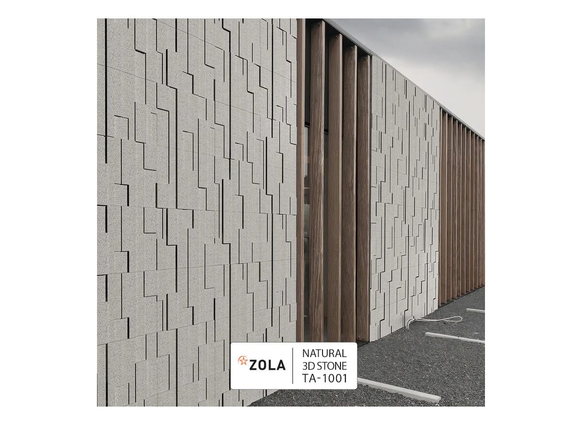 ZOLA 3D Doğal Taş Duvar Paneli TA-1001